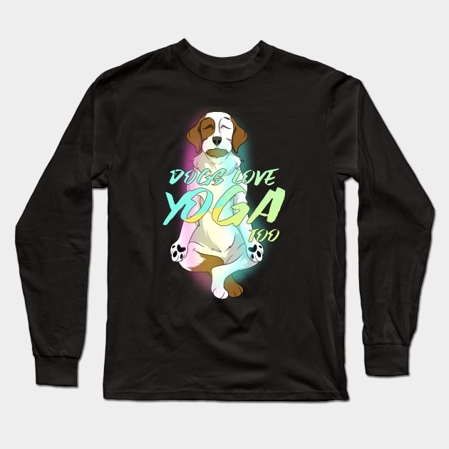 Yoga  Buddha Dog Long Sleeve T-Shirt by Trendy Black Sheep